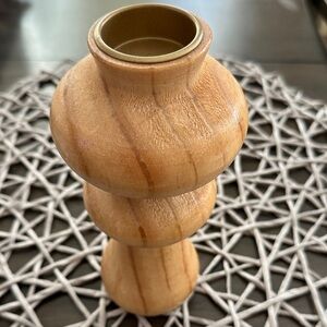 Natural Wood Votive Candle Holder
